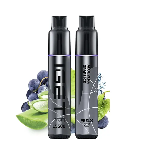 Aloe Vera Grape Ice โ IGET HOT 5500 Puffs