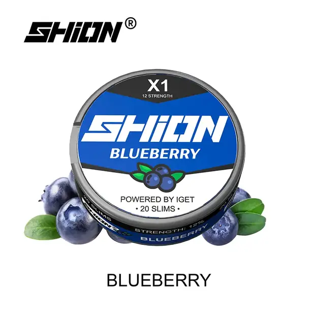 Blueberry Ice โ IGET SHION X1 Nicotine Pouch 12mg